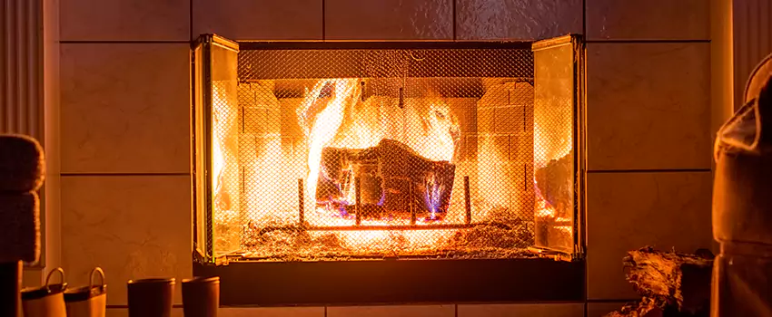Mendota Hearth Landscape Fireplace Installation in Waltham, Massachusetts