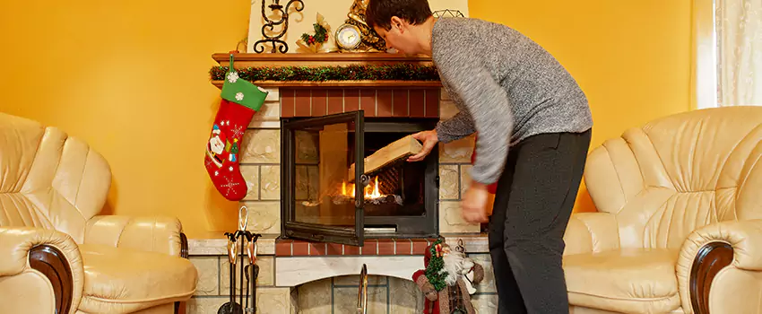Rusted Metal Fireplace Restoration in Waltham, Massachusetts