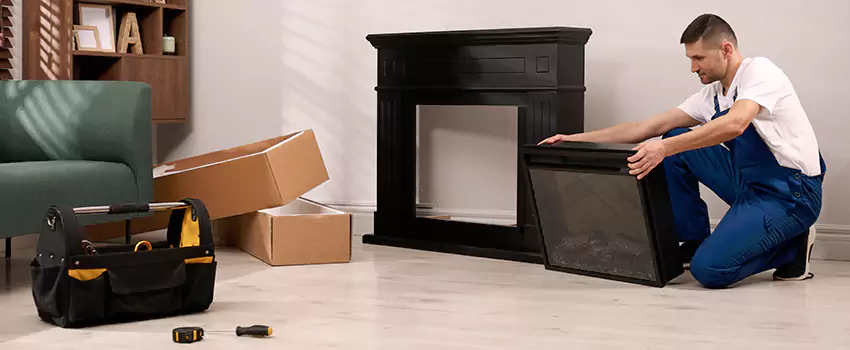 Old Rusted Metal Fireplace Repair And Replacement in Waltham, MA